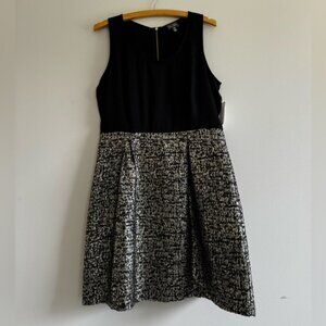 Cusp by Neiman Marcus Dress M Black & Gold Mini‎ Dress LBD NWT $128